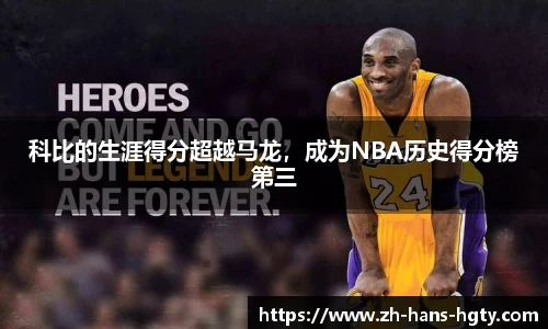 科比的生涯得分超越马龙，成为NBA历史得分榜第三